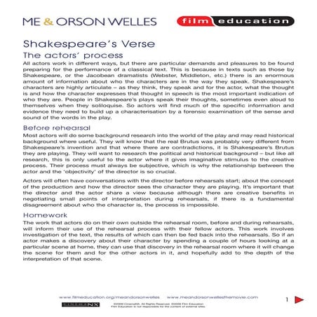 Shakespeare the actors_process