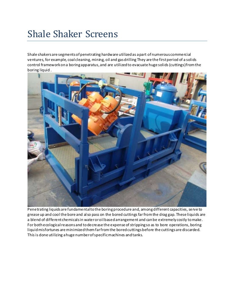 Shale shaker screens