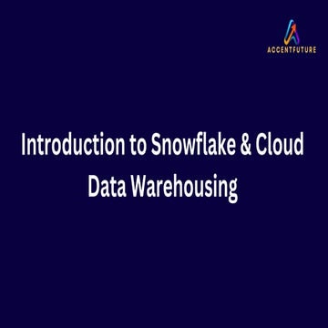 Introduction to Snowflake & Cloud Data Warehousing | Best Snowflake Online Tr...