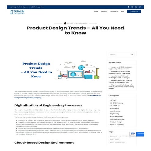 Exploring Top Product Design Trends at Shalin Designs