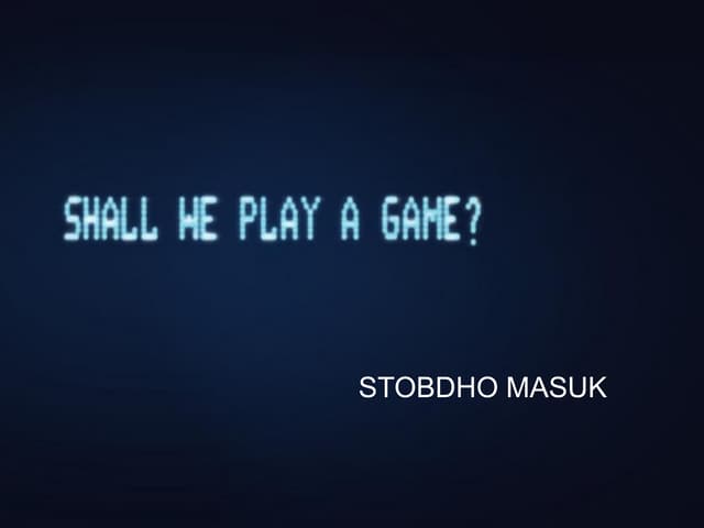 We shall play a game....