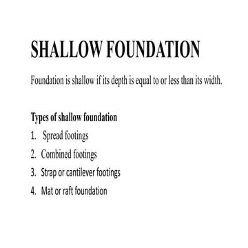 Shallow foundation