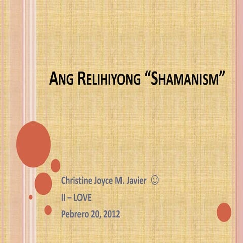 Ang Relihiyong Shamanism