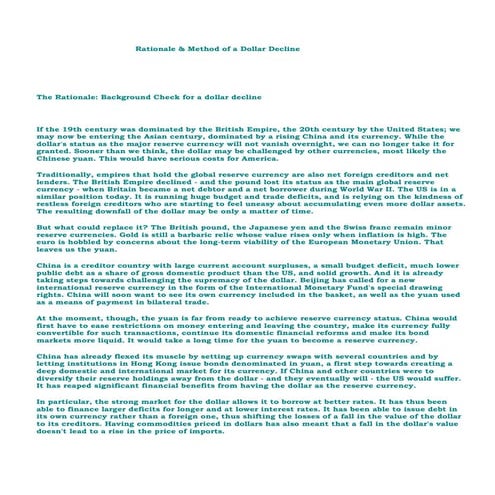 Shamik Bhose Rationale Method Of  $ Decline