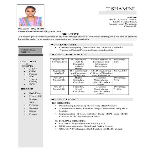 SHAMINI RESUME
