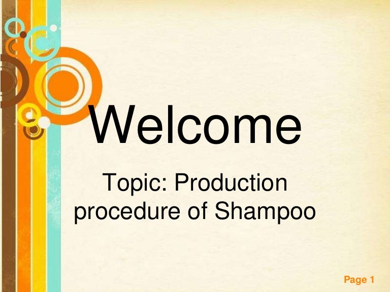 Production Process of Shampoo