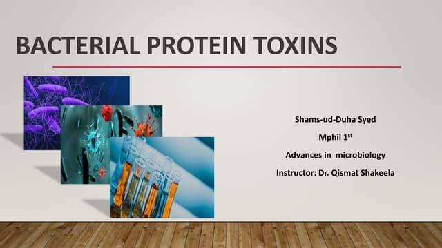 Bacterial Protein Toxins