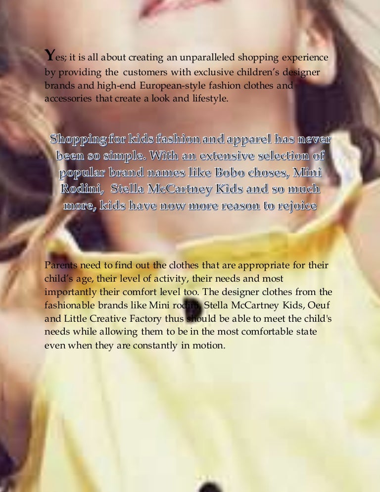 high end brands for kids