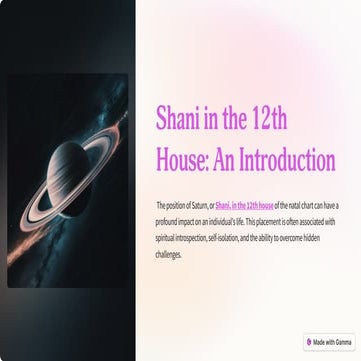 Shani in 12th House: Effects and Remedies According to Lal Kitab | PDF