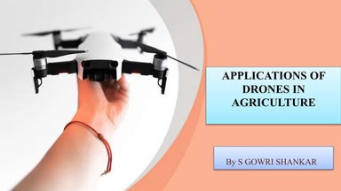 APPLICATIONS OF DRONES IN AGRICULTURE IN INDIA
