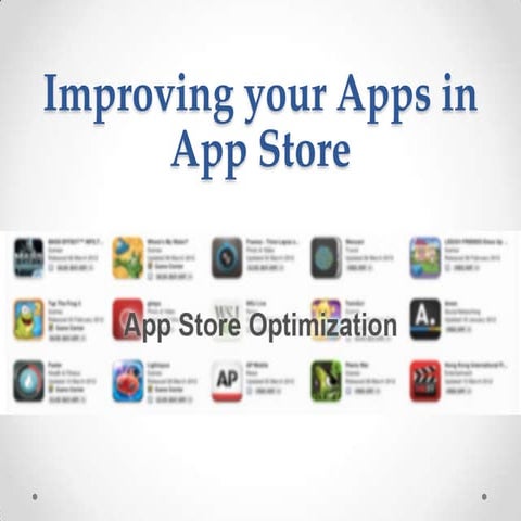 July2013 Meetup : App Store Optimization - Shankar soma