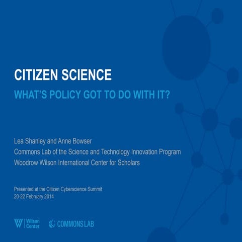 Citizen Science - What's policy got to do with it?