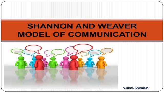 Shannon and Weavers model of communication. | PPT