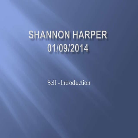 Shannon harper intro