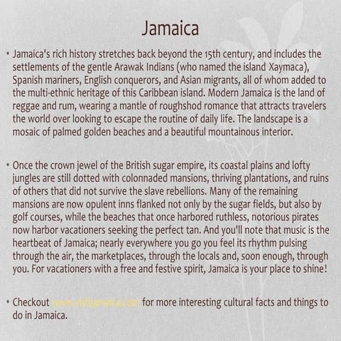 Shannon Jamaica Options