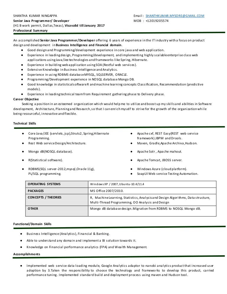 shanthkumar 6yrs java analytics resume