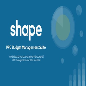 Shape.io - PPC Budget Management Suite | PDF