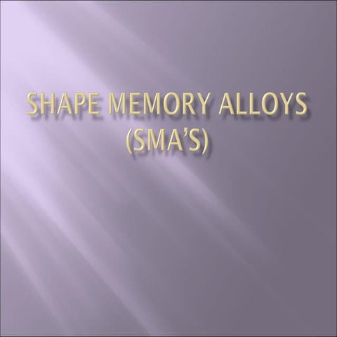 Shape memory-alloys