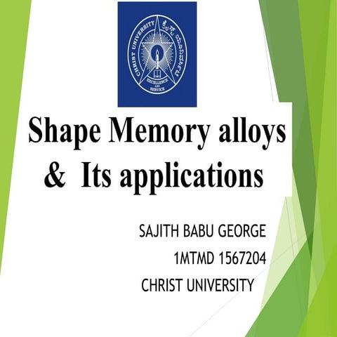 Shape memory alloys
