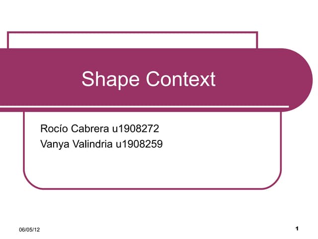 Shape context 