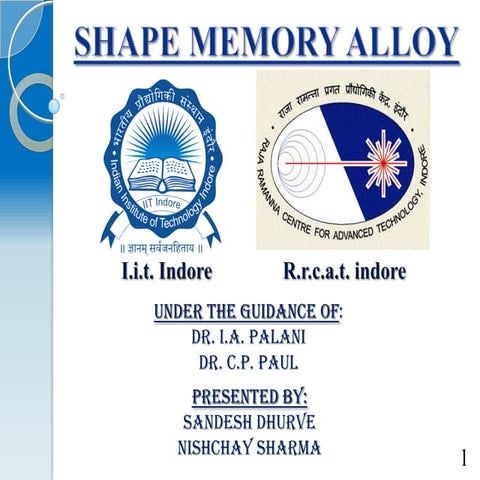 Shape memory alloy (ni tinol)
