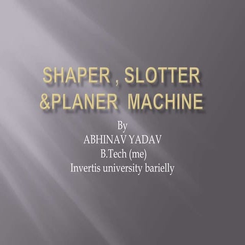 Shaper   machine