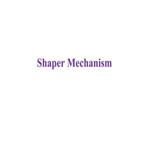 Shaper machine tool