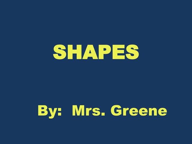 Geometric Shapes-PowerPoint Slide Show