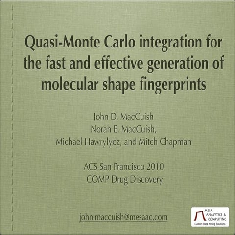 QMC-based Shape Fingerprints