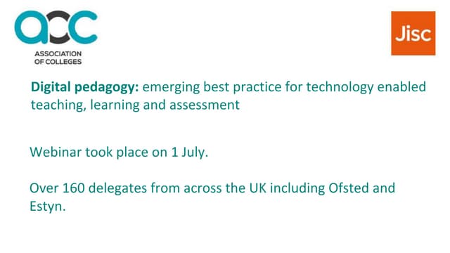 Shaping the digital future of FE and skills - digital pedagogy