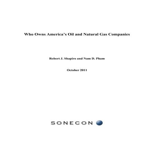 Who Owns America’s Oil and Natural Gas Companies | PDF