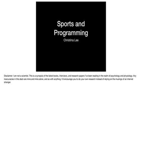 Programming and Psychology