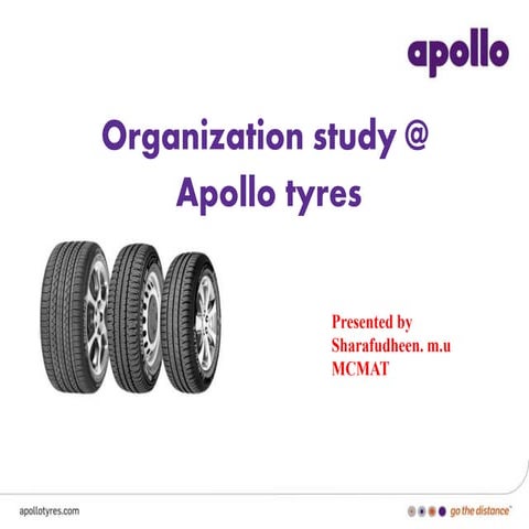 Sharaf organiations study at appolo tyres