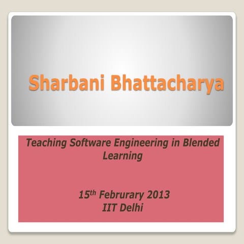 Sharbani bhattacharya iitd