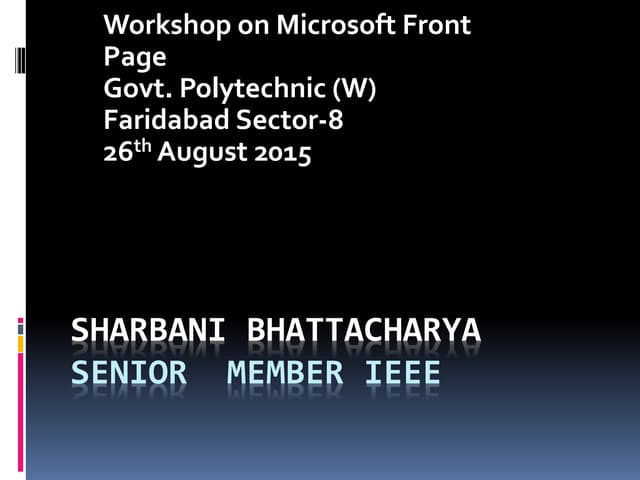 Microsoft Front Page