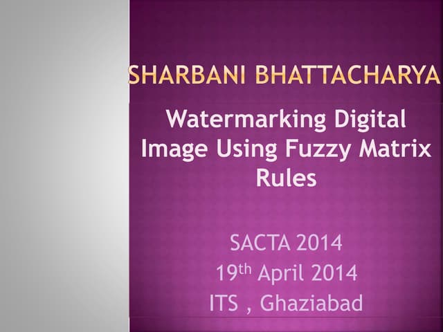 Sharbani bhattacharya sacta 2014