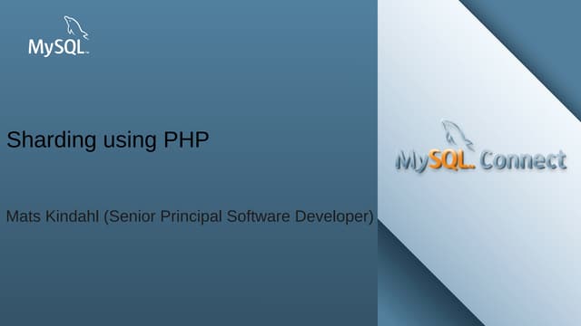 Sharding using MySQL and PHP