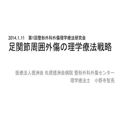 整形外科外傷理学療法研究会用　足関節　