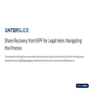 Complete Process of Recovering Shares from IEPF | PDF