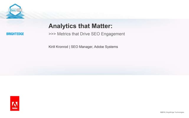 Analytics that Matter: Metrics that Drive SEO Engagement