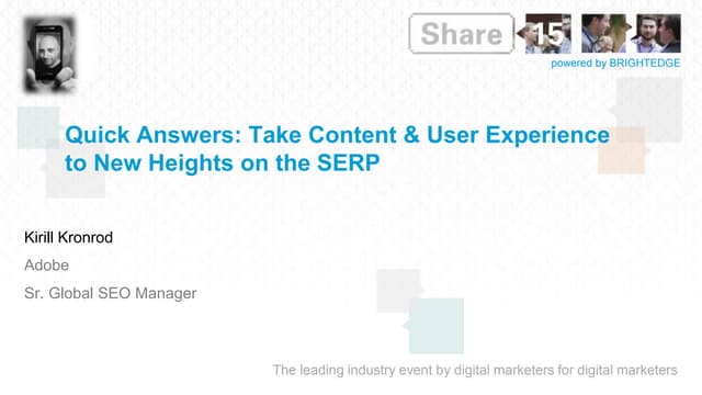 Quick Answers: Take Content & User Experience to New Heights on the SERP