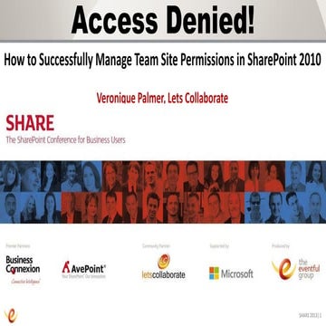 SharePoint Team Site Permissions #Share4Biz