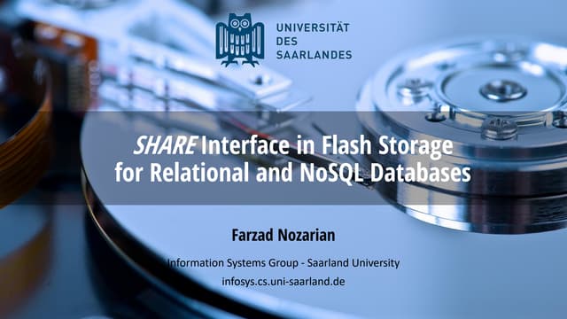 SHARE Interface in Flash Storage for Relational and NoSQL Databases