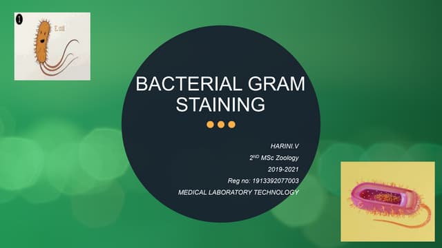 Gram Stain introduction, principle, Procedure | PPTX