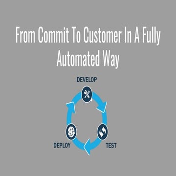 From Commit to Customer in a fully automated way | DevOps | Third Bridge Group