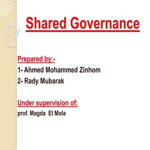 Shared governance