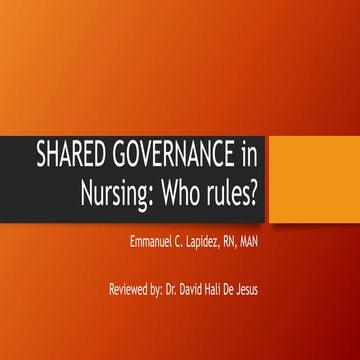 Shared governance