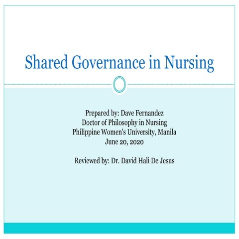 Shared governance in nursing