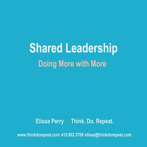 Shared Leadership Webinar