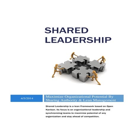 Shared Leadership: Boost Potential By Sharing Authority & Lean Management